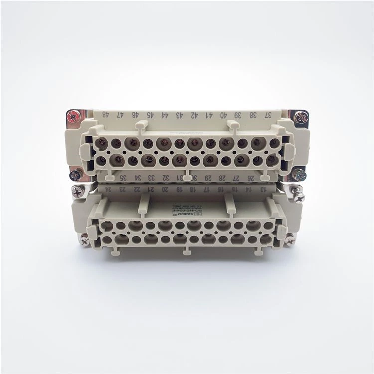 Conectores elétricos automotivos HE-048 48 pinos fêmeas inserções IP65 uso para robort