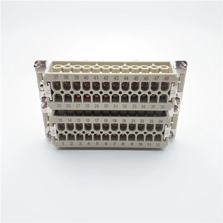 Conectores elétricos automotivos HE-048 48 pinos fêmeas inserções IP65 uso para robort