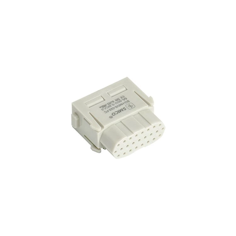 Conector elétrico de alta resistência de 25 polos com terminal de crimpagem de 4 amperes