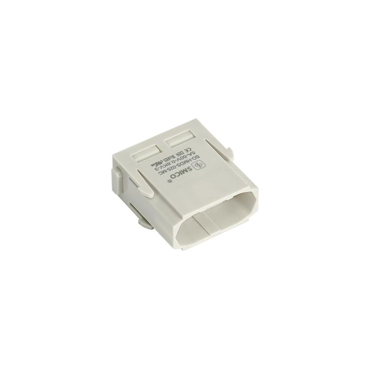 Conector elétrico de alta resistência de 25 polos com terminal de crimpagem de 4 amperes
