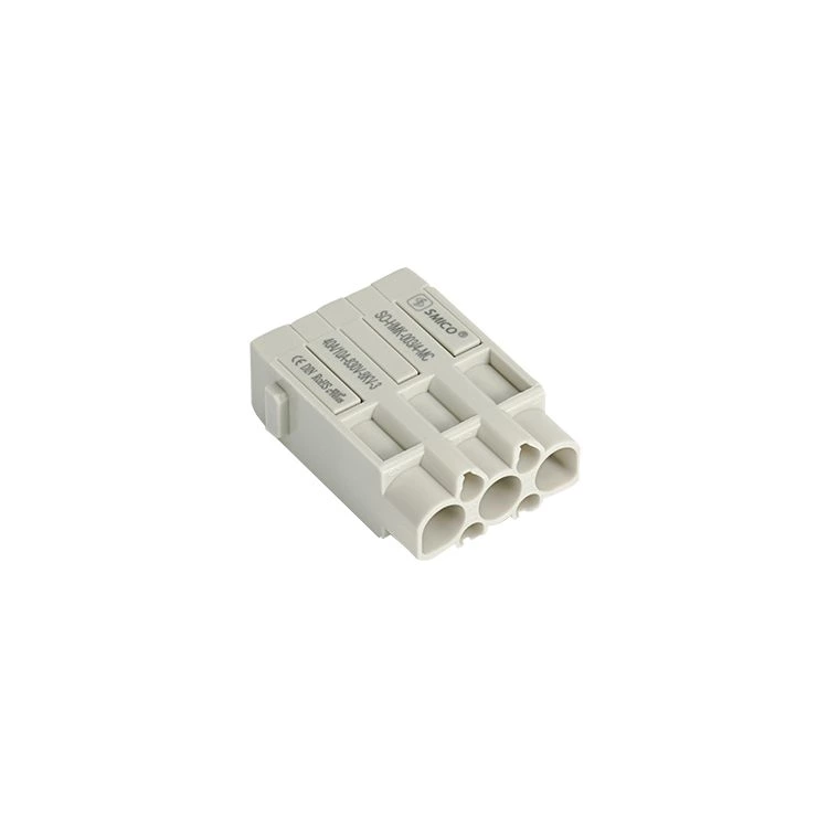 Conector elétrico de alta resistência HMK 003 plus 4, 7 pinos, com contatos de crimpagem de liga de cobre