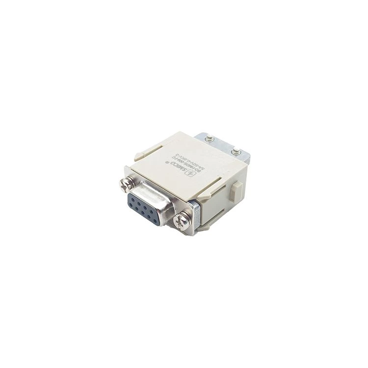 Conectores modulares HMDS de 9 pinos para serviço pesado com contatos banhados a prata