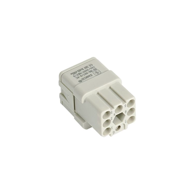 Conectores multipolo de 7 pinos da série HQ Conector compacto com contato banhado a prata