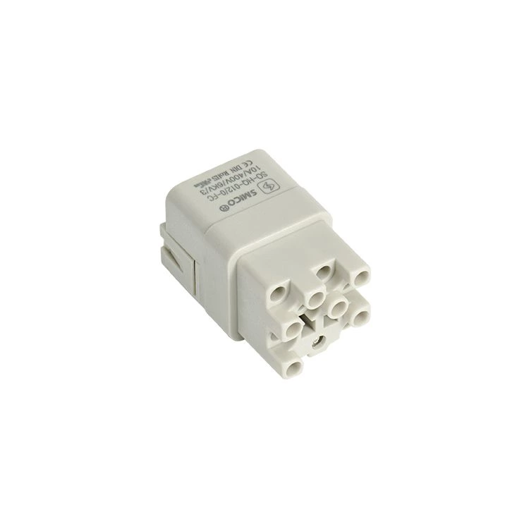 Conectores multipolares de 12 pinos Conector DIN à prova d'água com contatos de crimpagem de liga de cobre C