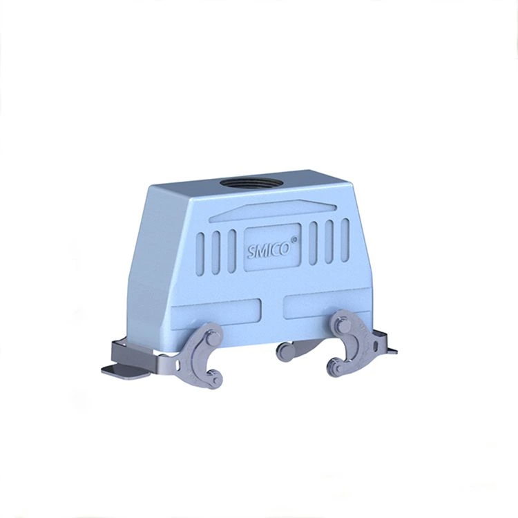 Coifa de conector elétrico com alavancas de aço inoxidável, coifa retangular de 500 V 10 A