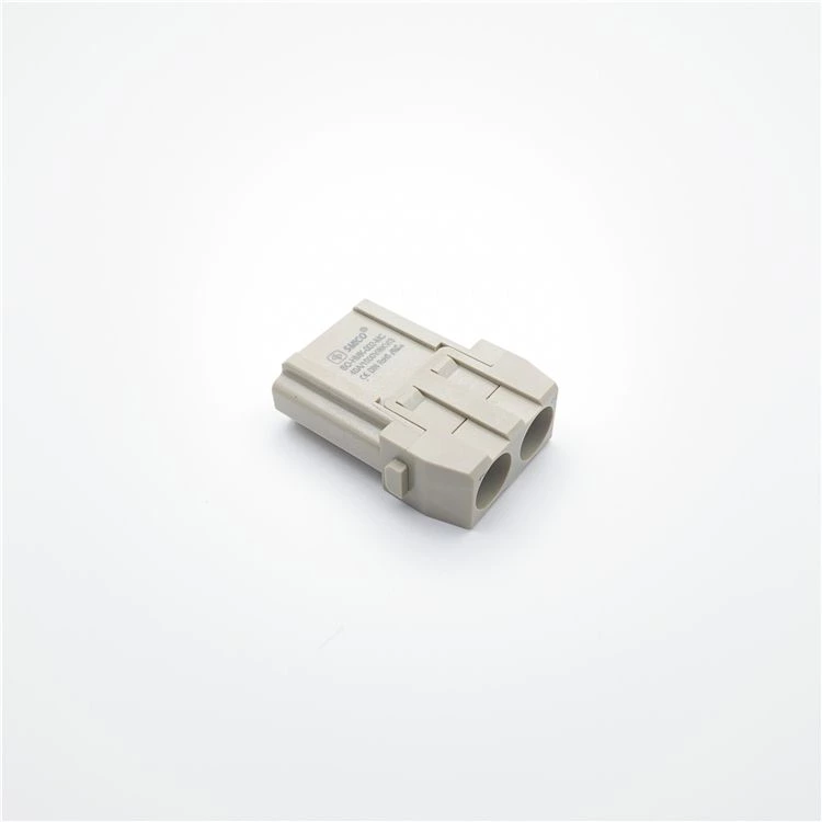 Conectores modulares HDC de 2 pinos de 40 A com contatos banhados a prata