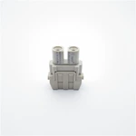 Conectores modulares HDC de 2 pinos de 40 A com contatos banhados a prata