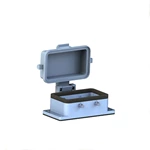 Conector de cabo para serviço pesado H10B para montagem em anteparo, capotas e invólucros de metal