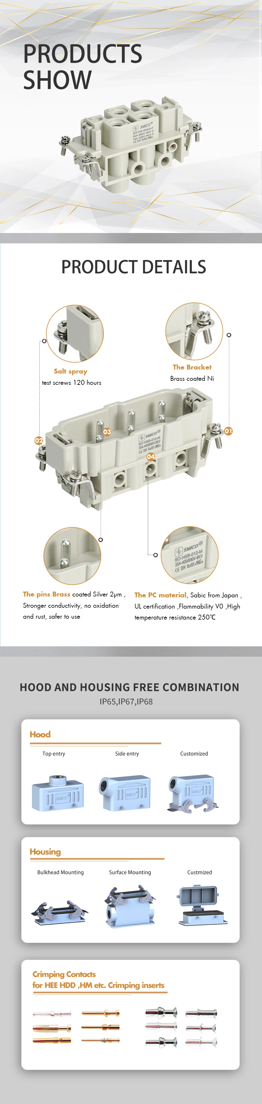 Conector fêmea de alta resistência HK-004/2-F 09380062701