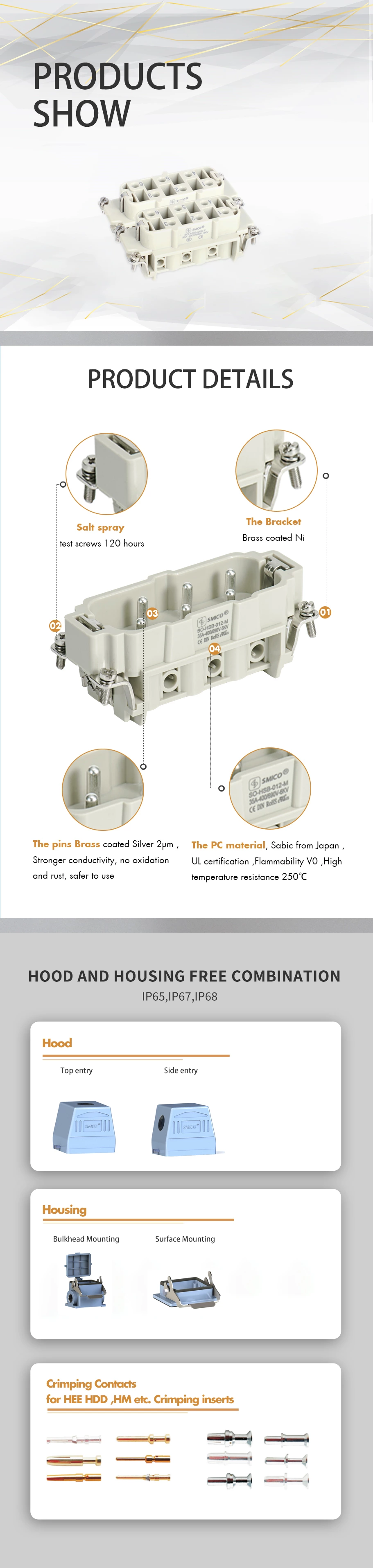 Conector de alta resistência 35A acessórios para chicote de fios 09310062711