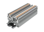 Conector de bloco de terminais para trilho elétrico