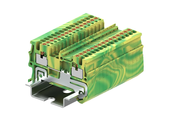 PT1.5-2-PE terminal de trilho guia de mola de pressão