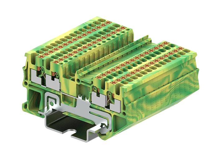 PT1.5-4-PE terminal de trilho guia de mola de pressão