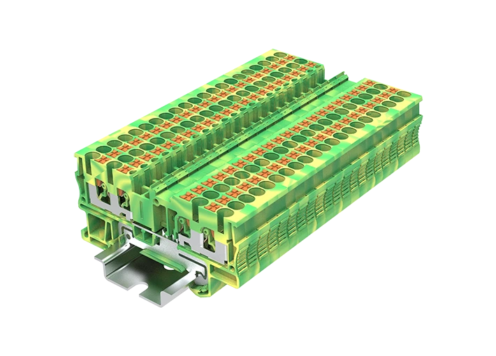 PT2.5-4-PE terminal de trilho guia de mola de pressão
