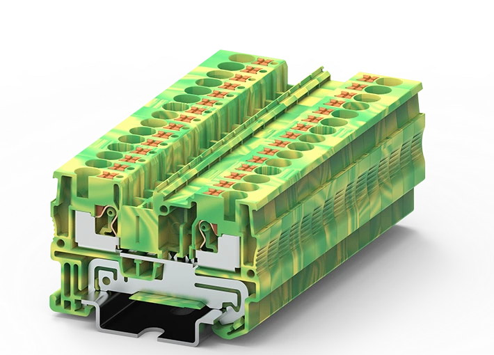 PT4-2-PE terminal de trilho guia de mola de pressão