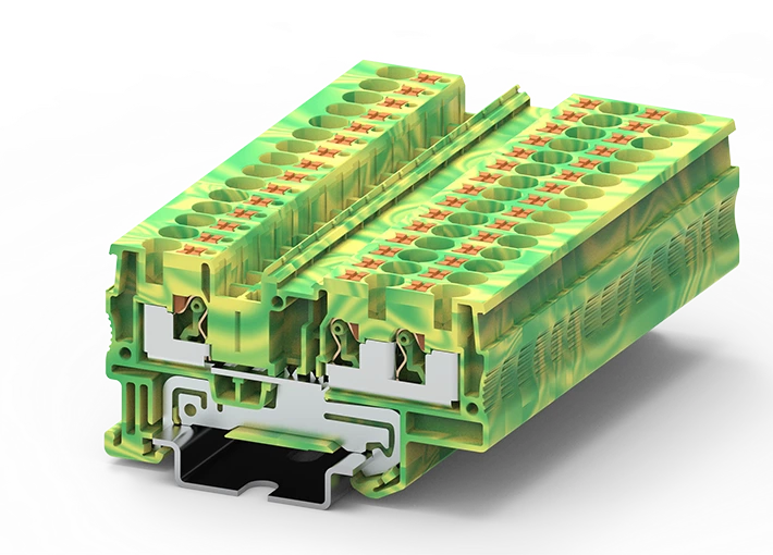 PT4-3-PE terminal de trilho guia de mola de pressão