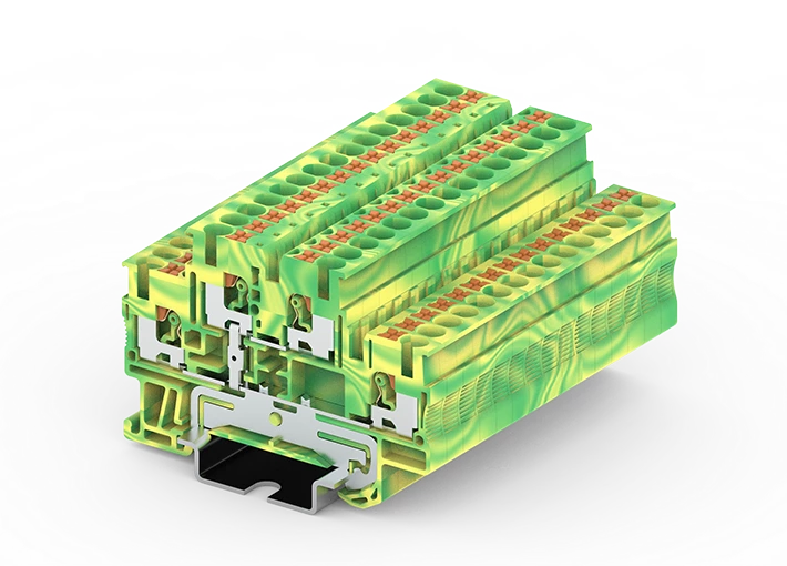 PTD2.5-2-PE terminal de trilho guia de mola de pressão