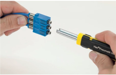 Conectores para serviço pesado Módulo pneumático metálico 09140006350