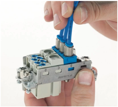 Conectores para serviço pesado Módulo pneumático metálico 09140006350