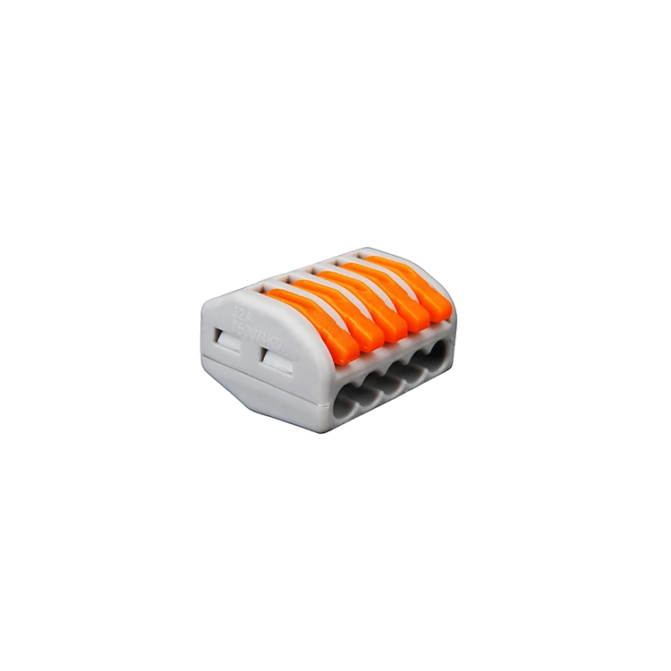 Conector de fio de terminal 222-415 Conector compacto Conector de bloco de terminais de 5 alavancas 28-12 Awg