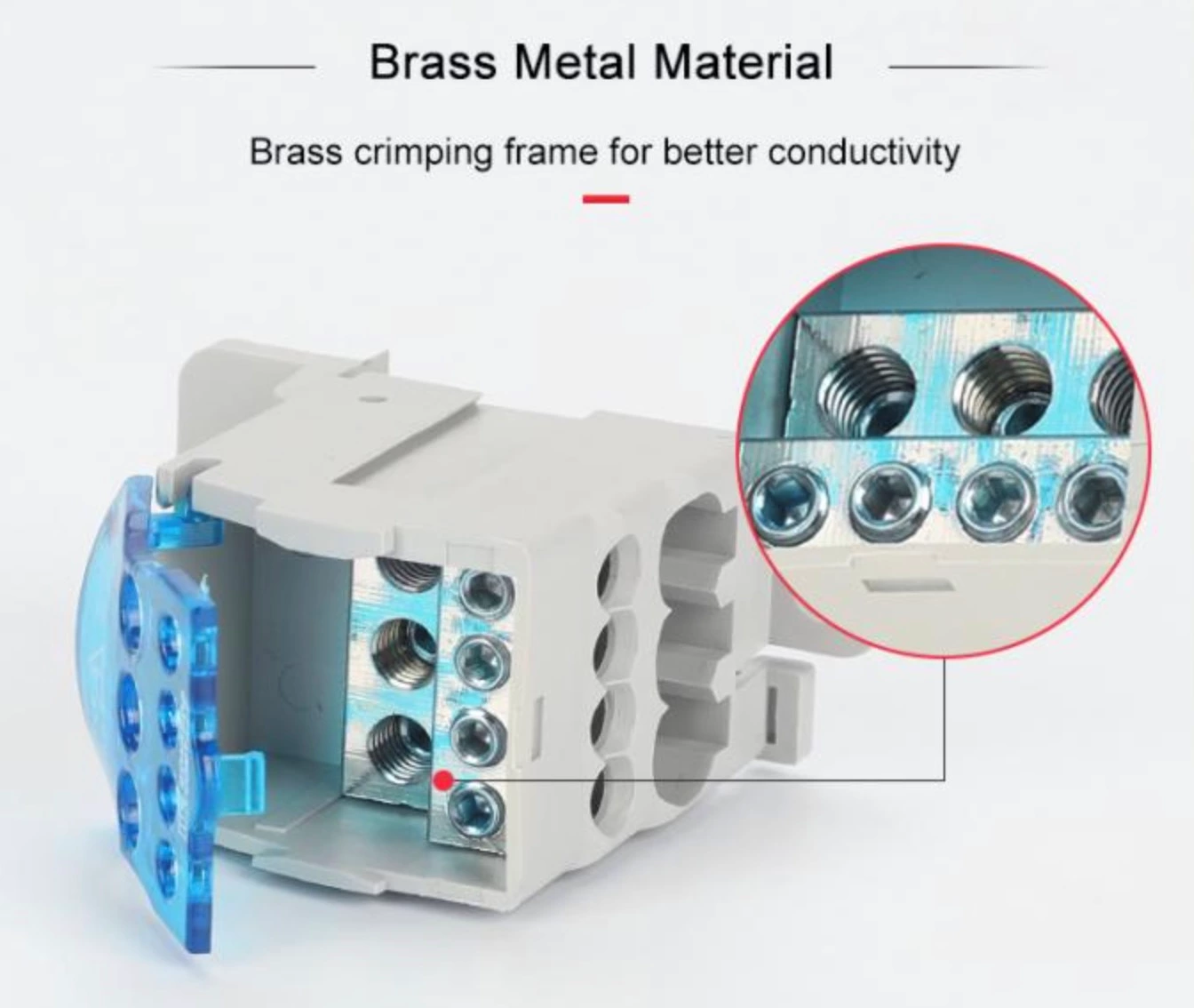 Bloco de terminais de distribuição de parafuso DIN Rail UKK 125A
