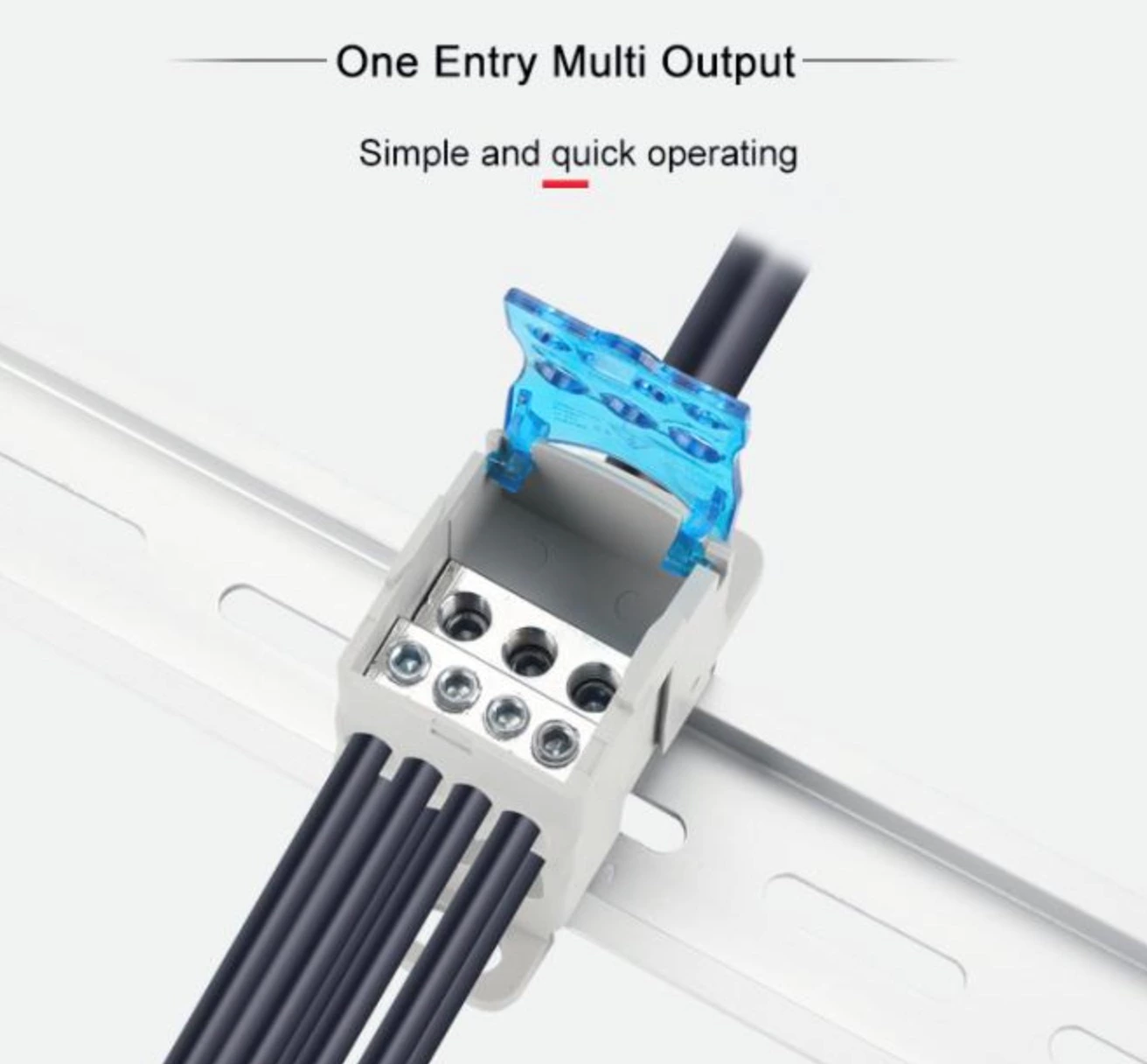 Bloco de terminais de distribuição de parafuso DIN Rail UKK 125A