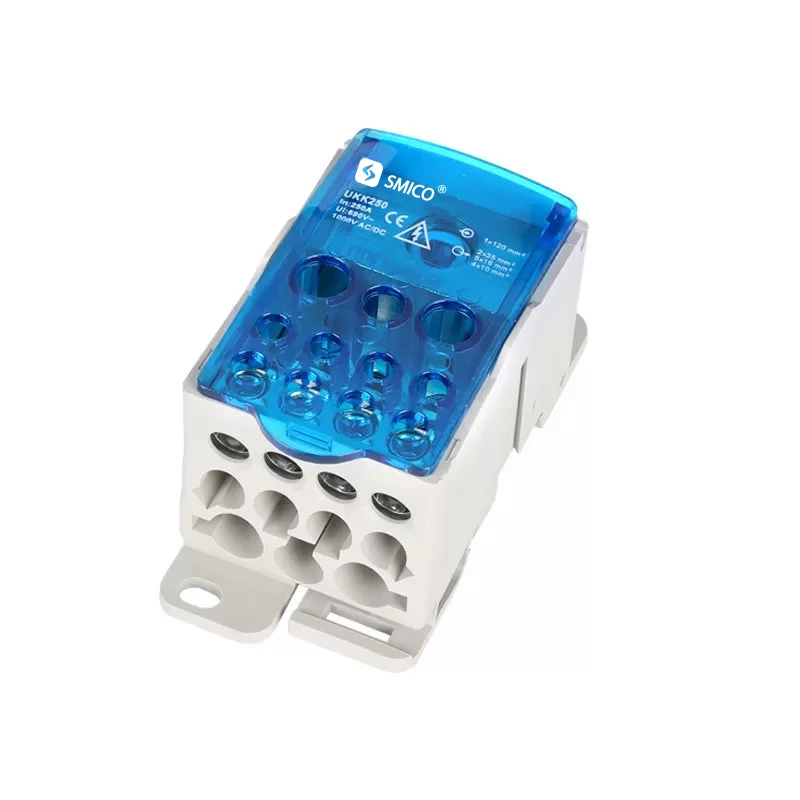 Bloco de distribuição de fios de energia industrial Bloco de terminais DIN Rail UKK 200A