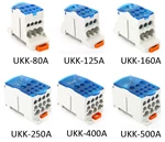 Caixa de distribuição DIN Rail 80A, bloco de terminais, caixa de junção com tampa