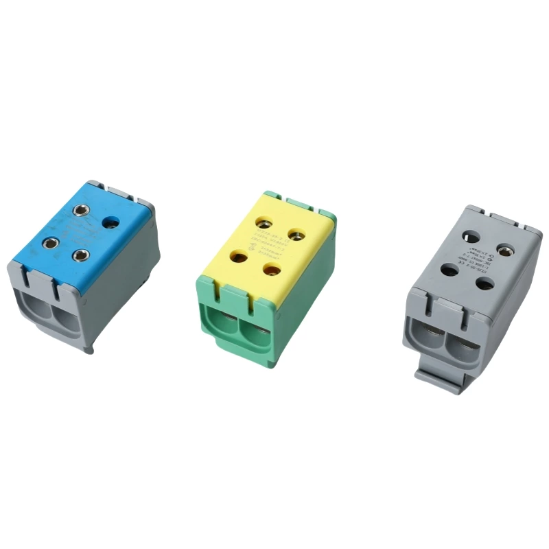 SOT5-35-2 Blocos de terminais de conexão de parafuso de barramento de trilho DIN de cobre elétrico de grande distribuição de energia 2*50 mm2
