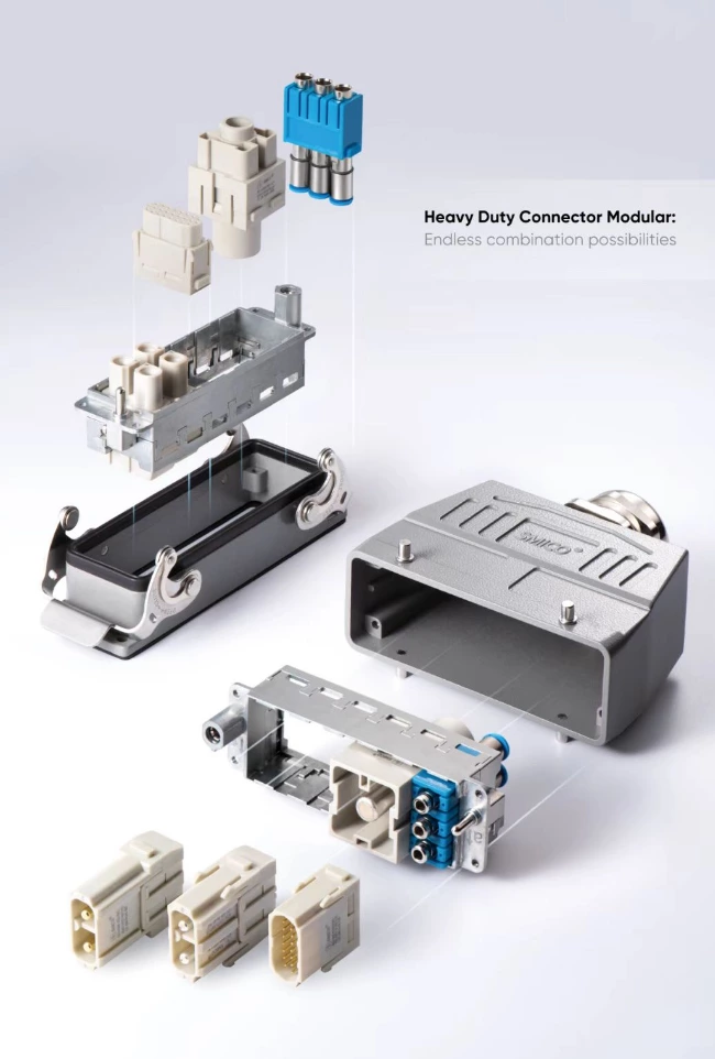 Conector para serviço pesado Tecnologia pneumática inovadora e eficiente
