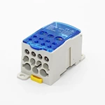 Caixa de distribuição de energia com condutor de latão DIN Rail UKK 500A Bloco de terminais de parafuso