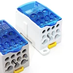 Caixa de distribuição de energia com condutor de latão DIN Rail UKK 500A Bloco de terminais de parafuso