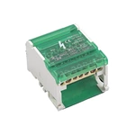 UKK407/125 125A 500V Terminal de trilho DIN de 4 vias Barra de cobre Blocos distribuidores de energia PA Caixa de cabos