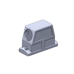 Conector de alta resistência IP68/IP69K à prova d'água, invólucro de capô SO-HC24B-SKH-2S-M32, entrada lateral, construção alta
