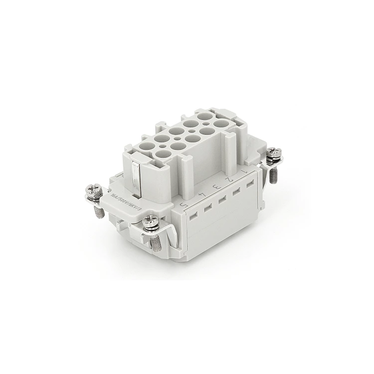 Conector de alta resistência 16A 10 pinos fêmea de encaixe rápido HE-010-FS gaiola-braçadeira 09330102716