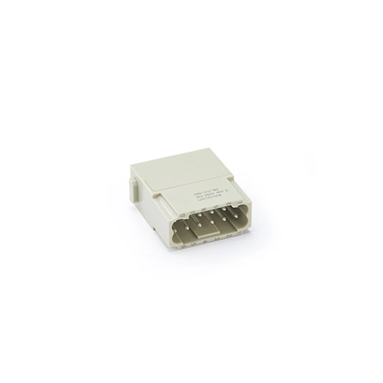 Conector macho HMD-012-MQ de 12 pinos para serviço pesado, terminação de módulo Quick Lock