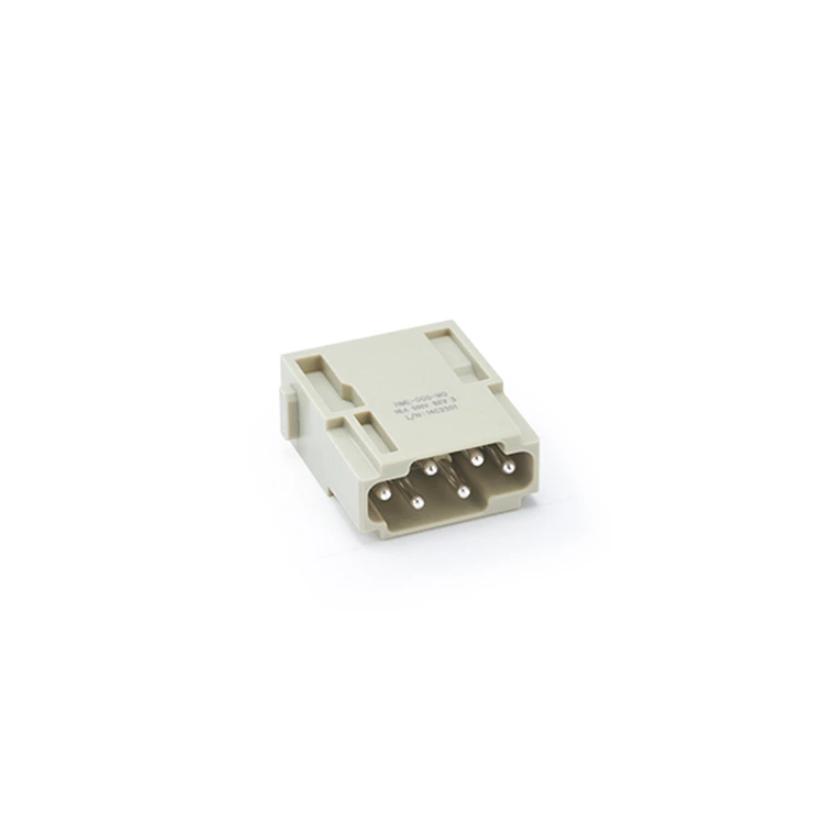 Conector elétrico modular de 6 pinos para serviço pesado HME-006-MQ, terminal de encaixe rápido 09140062633